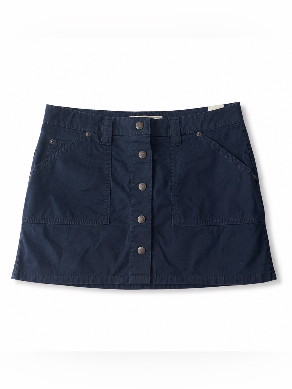 Abercrombie & Fitch Navy Button-Front Mini Skirt